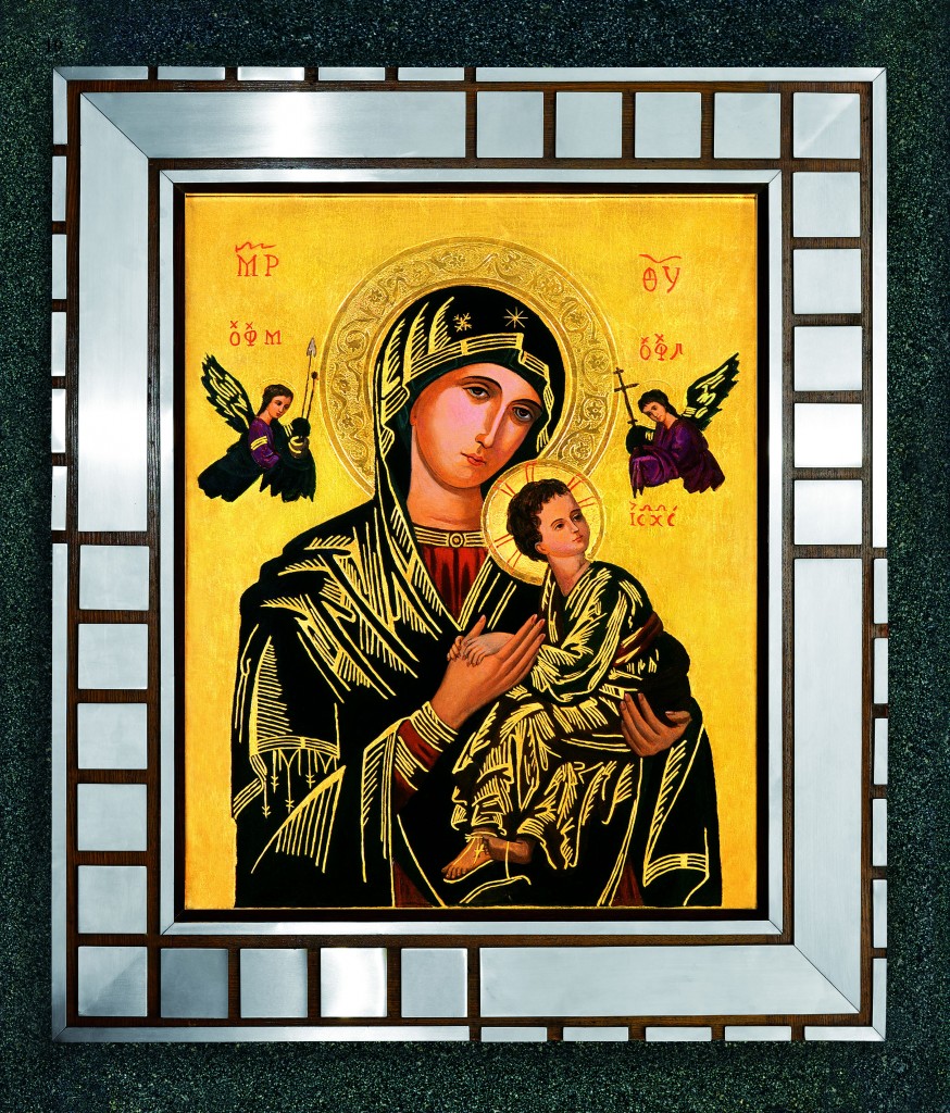!Obraz Matki Bożej Nieustajacej Pomocy w ramach ze starego kościoła